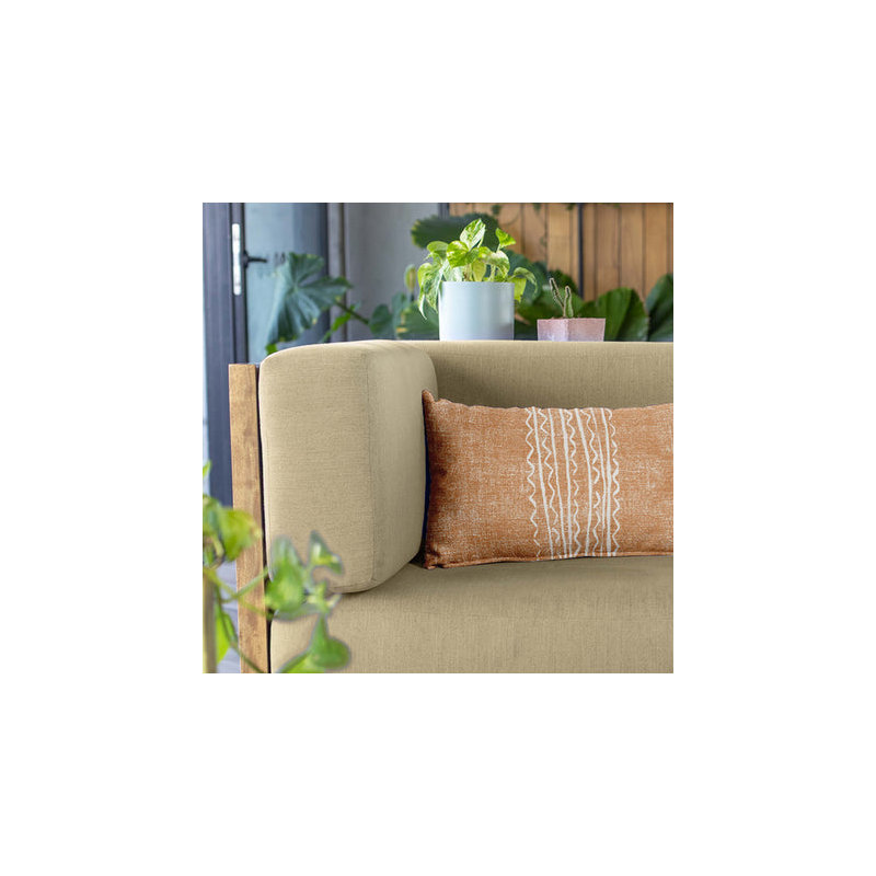 Taie d'oreiller lombaire Niho Tangerine, Orange abstrait