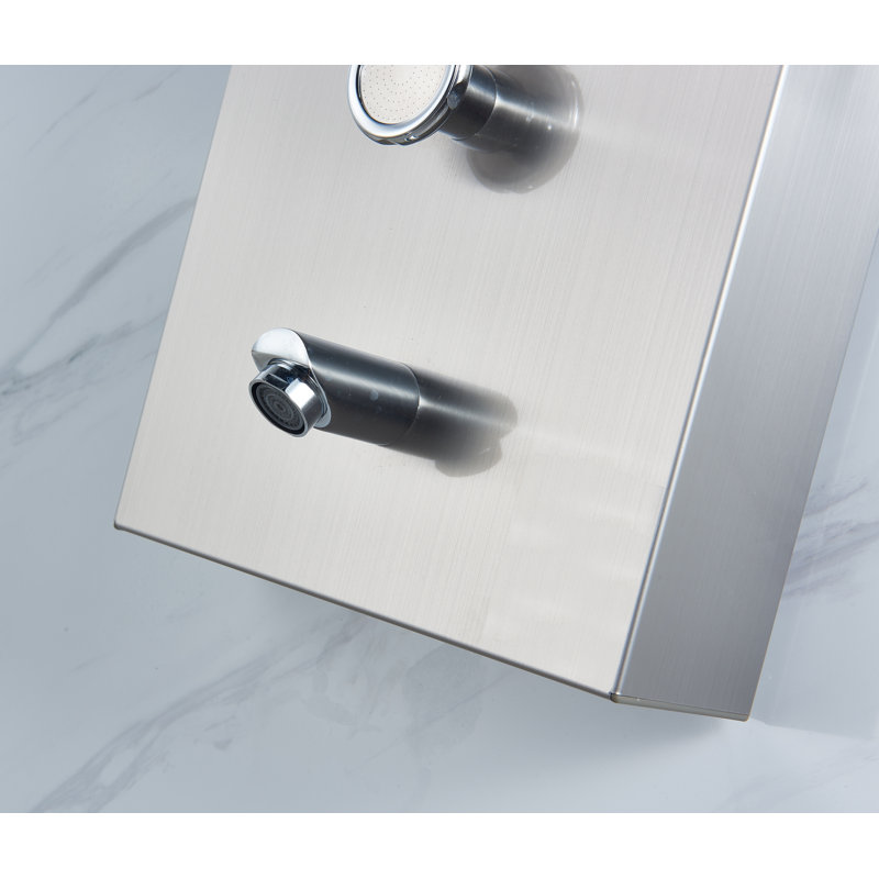 59'' Shower Panel with Fixed Shower Head, Brushed nickel
