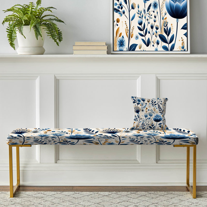 Banc scandinave Nordic Blue Bloom