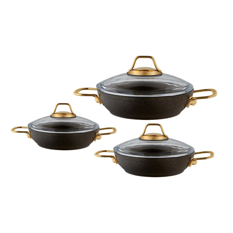 Autley 6 - Piece Non-Stick Aluminum Cookware Set
