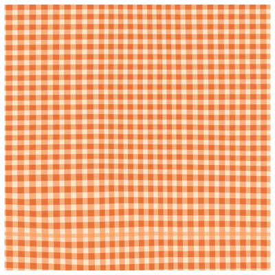 Housses de couette orange vichy blanches