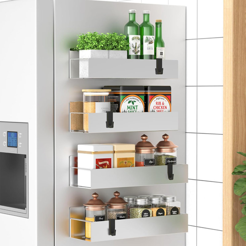 4 Pack Magnetic Spice Rack Organizer