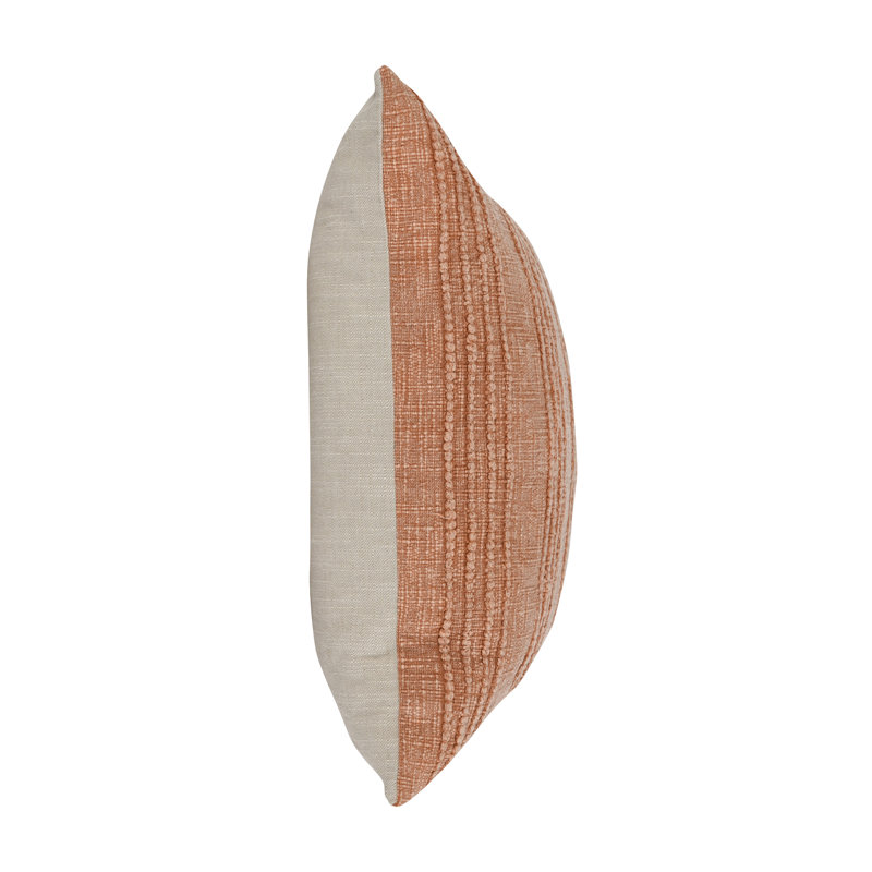 Cotton Striped Throw Pillow Cover & Insert, Terra Cotta Striped