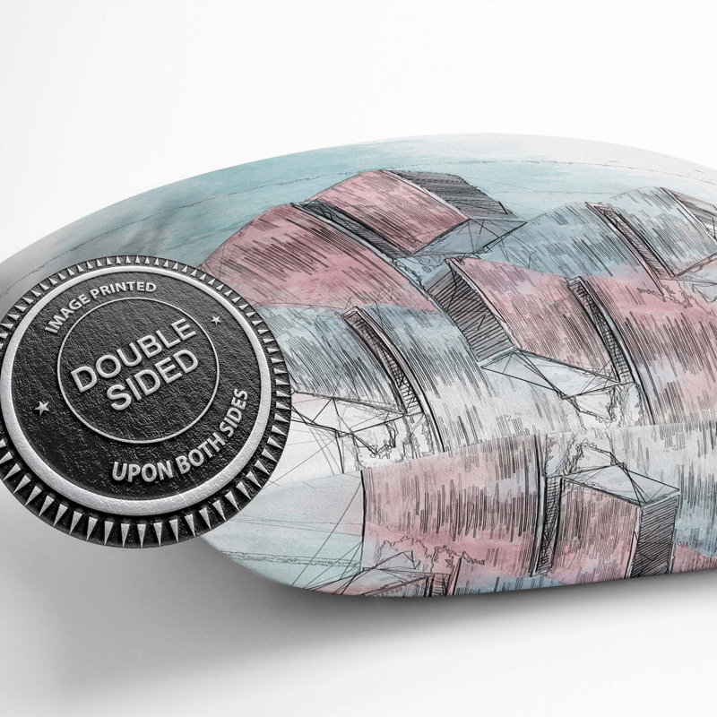 Abstract Square Throw Cushion, 55cm H x 55cm W x 20cm D