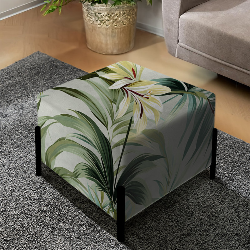 Motif tropical de lignes tropicales - repose-pieds carré tropical
