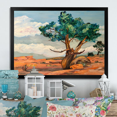«Desert Tree Near Grand Canyon», reproduction d'art sur toile traditionnelle