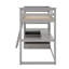 Lit mezzanine simple avec bureau et tablettes-980139249