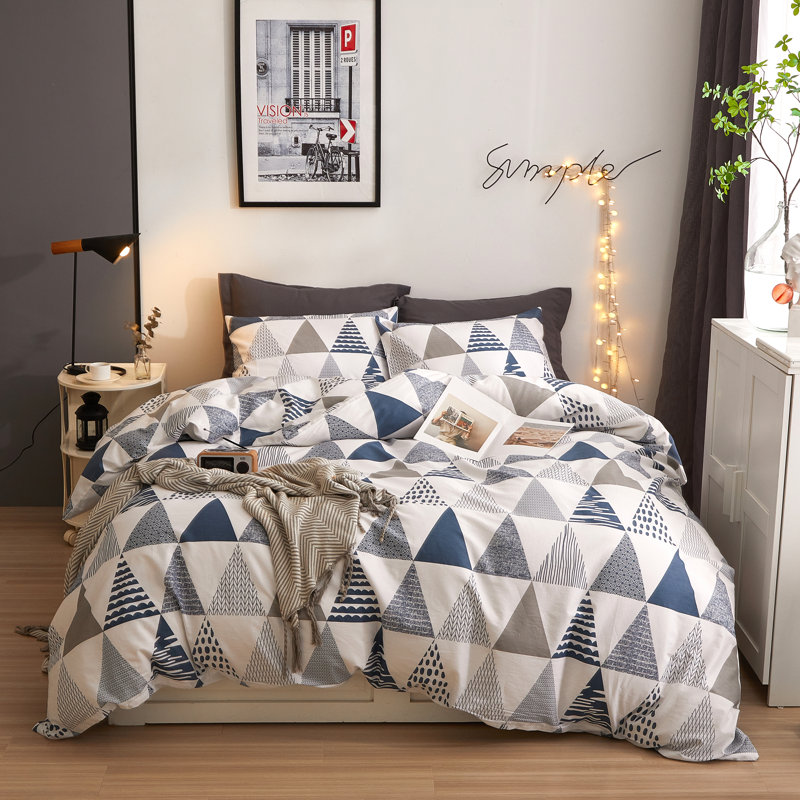 Microfiber Modern Style Comforter Set, King Comforter + 2 King Pillowcases