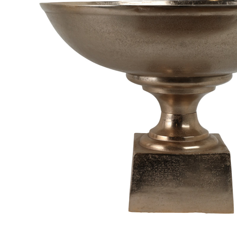 Kenosha Handmade Aluminum Decorative Bowl, Gold