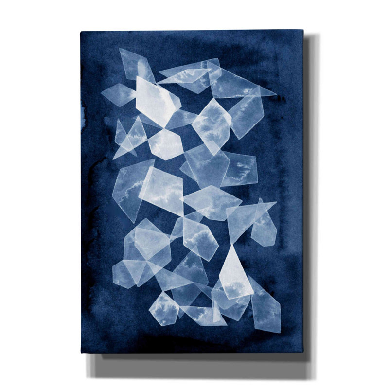 Orren Ellis «Indigo Glass I» par Grace Popp, H 26 po x l 18 po x P 0,75 po
