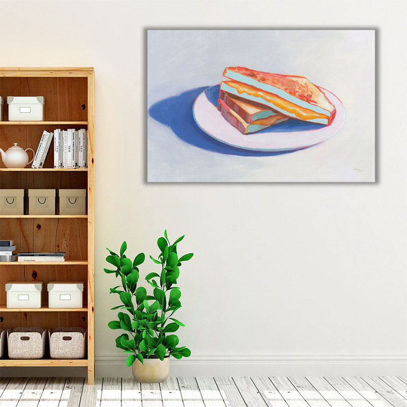 Cheesy - Canvas Print Wall Art, 12" H x 18" W