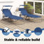 Folding Sun Lounger Folding Oxford Outdoor Recliner Adjustable Patio-1995977112