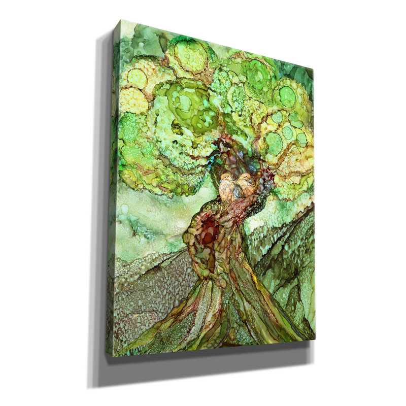 Toile épique «Turtle Dove Tree» par Carol Cavalaris, H 16 po x l 12 po x P 0,75 po