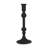 10" Black Glass Tabletop Taper Candlestick