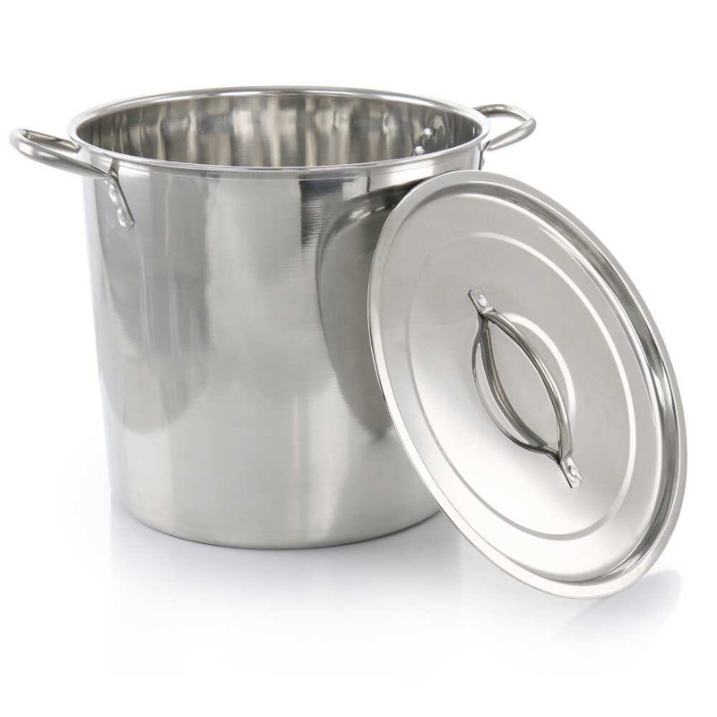 Gibson Everyday Whittington 12-quart Stainless Steel Stock Pot With Lid – Large Capacity, Nonstick Interior, Even Heat Distribution For Soups, Broths & Stews