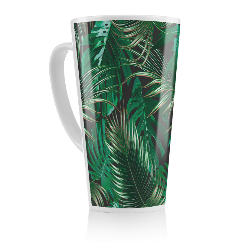 Tropical Leaves Latte Mug