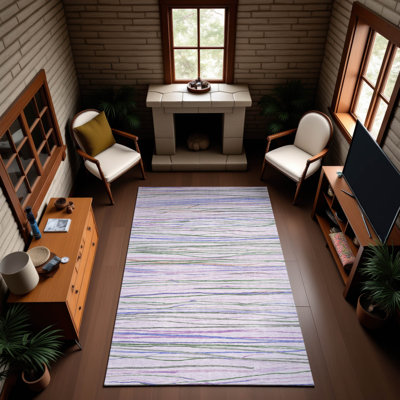 Premium Machine Washable Harjo AMF1603 Stripes Rug