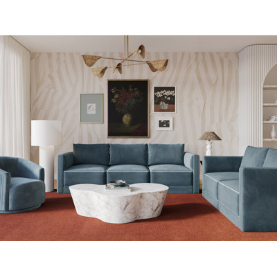Clairah Willow Berry Red Modular Sofa