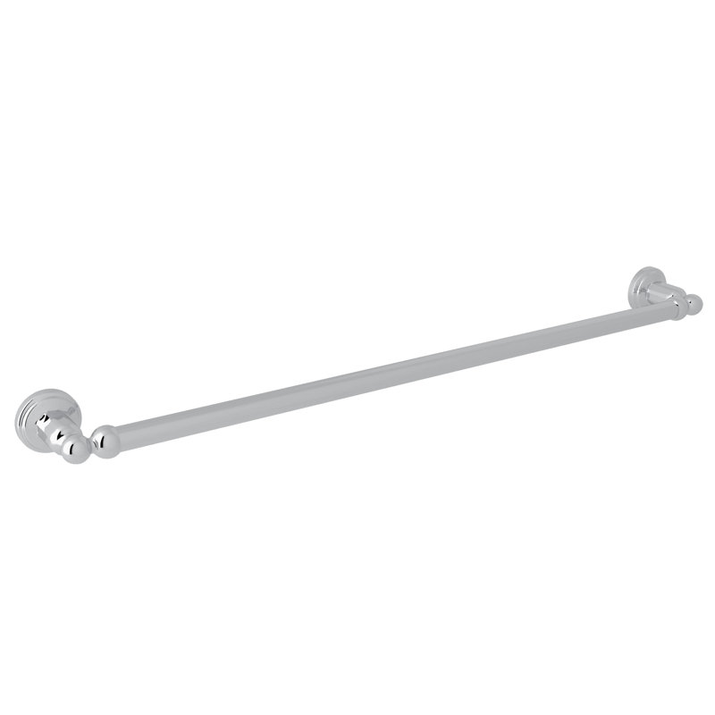 Edwardian Towel Bar, Polished Chrome, 2" H x 27.5" W x 2.5" D