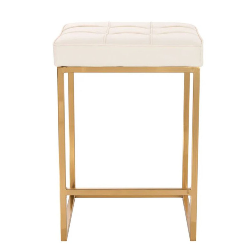 Princess Upholstered Stool, White
