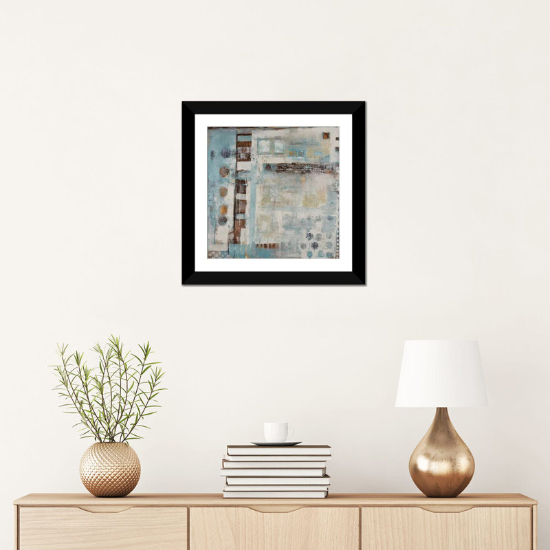 « peek-a-boo », reproduction sur toile, H 16 po x l 16 po x P 1 po, Papier d'art encadré noir, Blanc