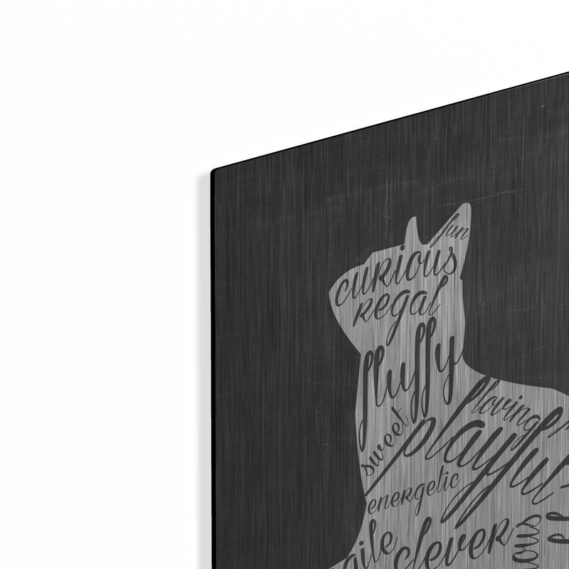  «Chat» par Erin Clark, art mural en métal, 24 po x 24 po, H 24 po x l 24 po