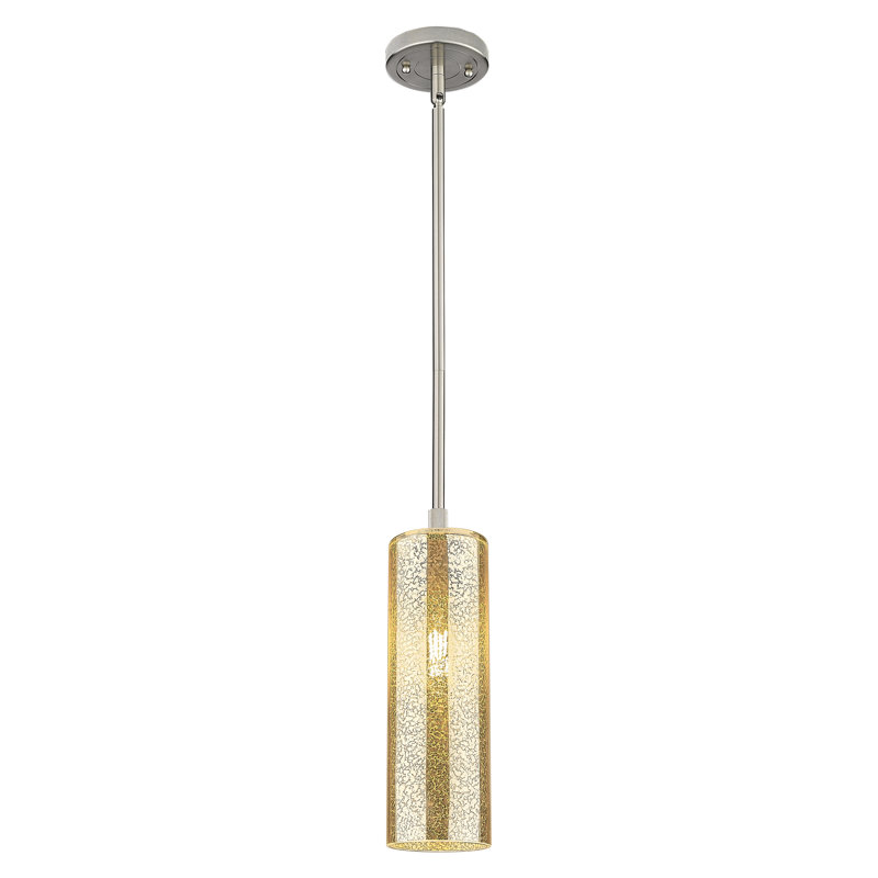 Luminaire suspendu Crown Point Light, Mercure, H 13,25 po x l 4,5 po x P 4,5 po, Nickel satiné
