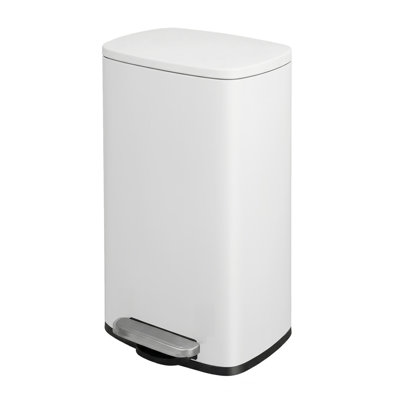 Stainless Steel Step On Fingerprint-resistant Trash Can with Back Handle