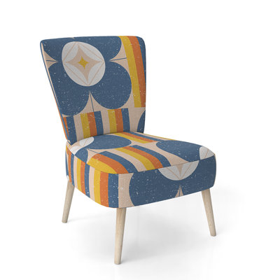 Chaise d'appoint rembourrée à motif floral - Chaise d'appoint moderne à motif floral