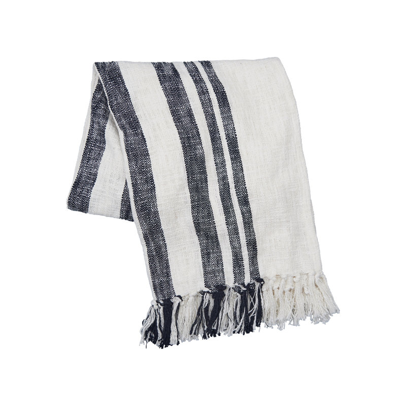 Morgan Hand Woven Throw Blanket, Black