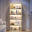 180cm H 5 Tier Freestanding Bookcase with 3-Colour Motion Sensor LED Lights-1436772445