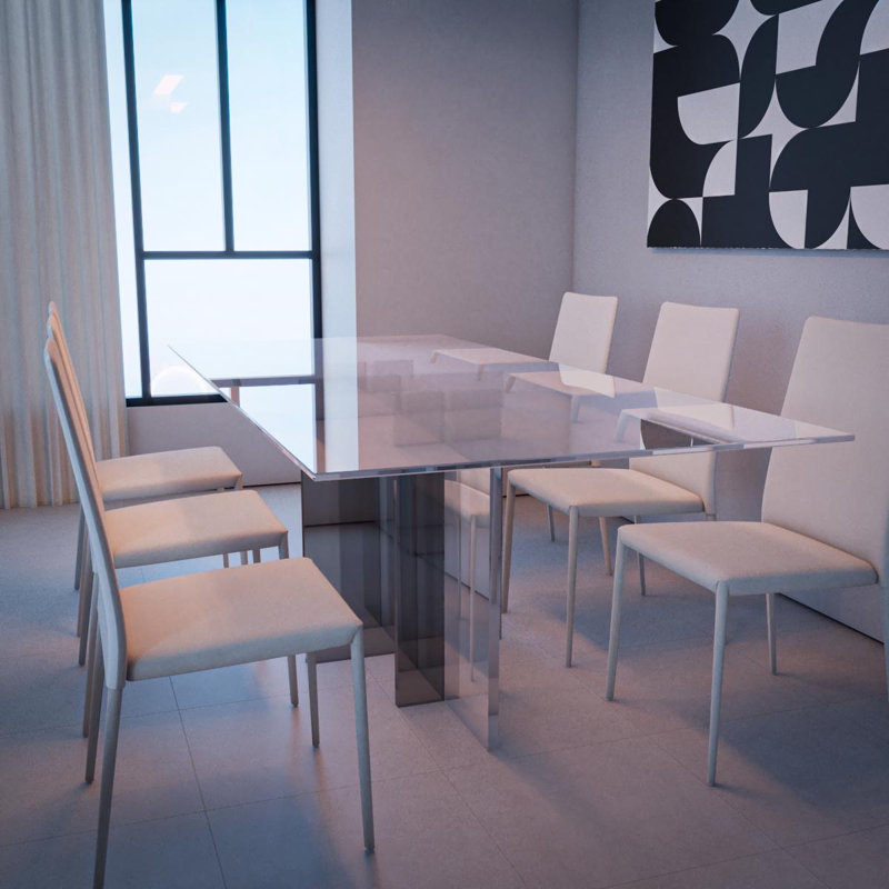 May Glass Dining Table