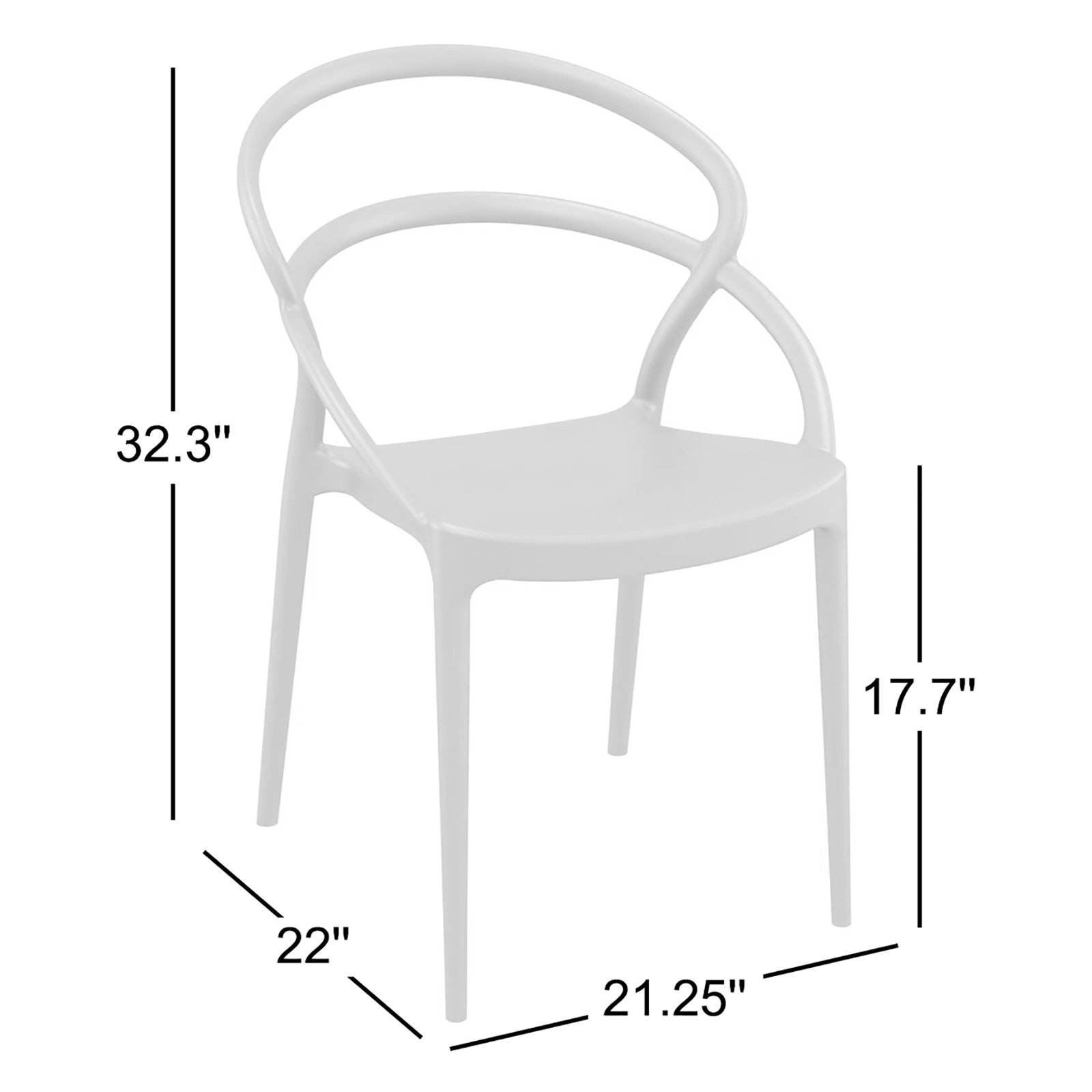 Farrah Stackable Patio Armchair, Taupe