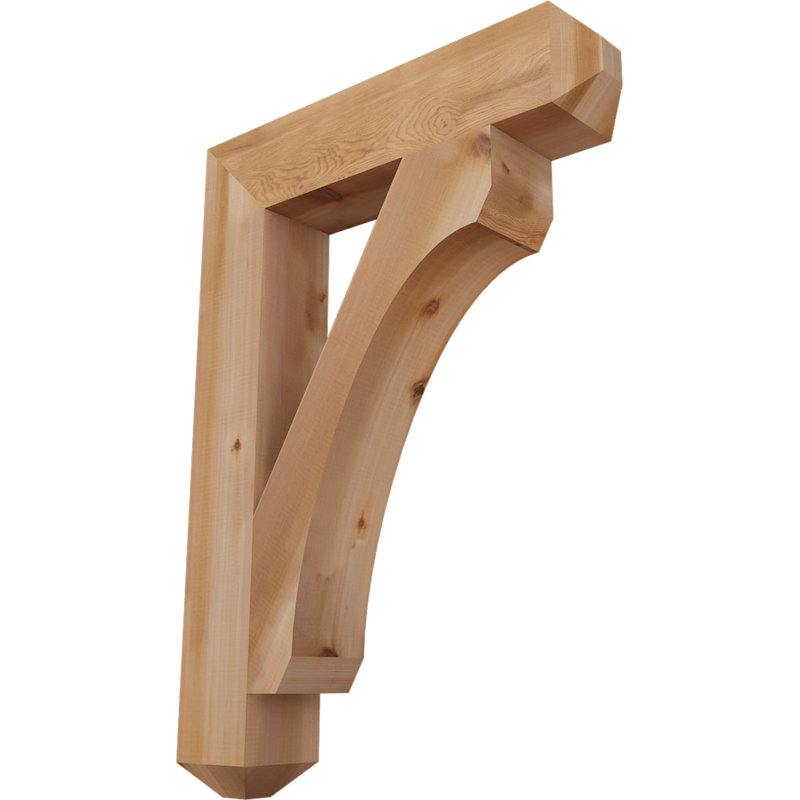 H Support en bois / corbeau, Western Red Cedar (Smooth), H 42 po x l 5,5 po x P 30 po