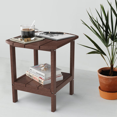 Pratcher Rectangular Wood Outdoor Side Table , 15.6'' in. W 18.7'' in. D