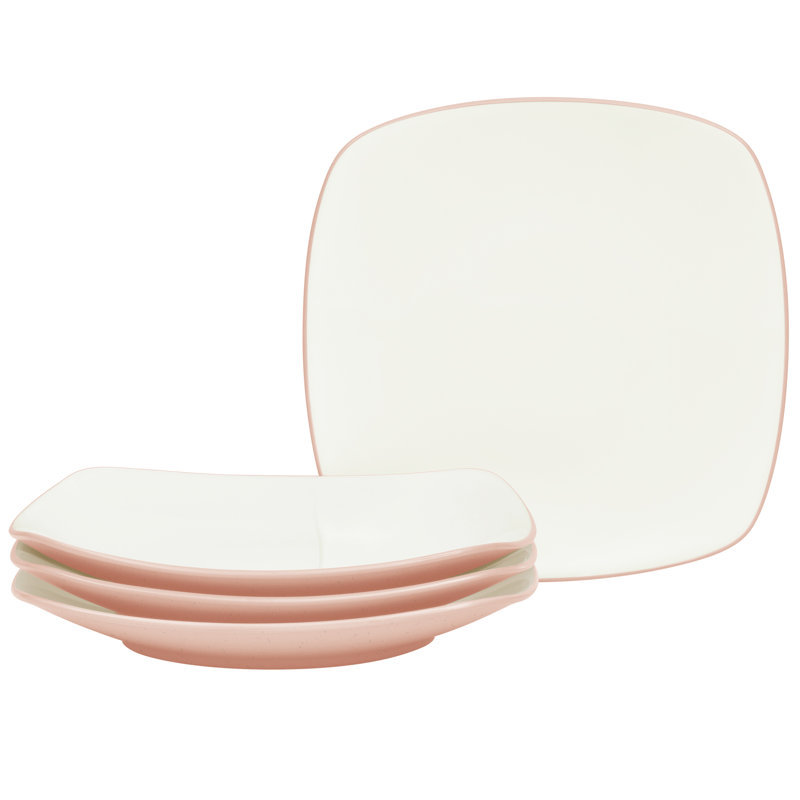 Noritake Colorwave Square Dinner Plates, 10-3/4", Pink