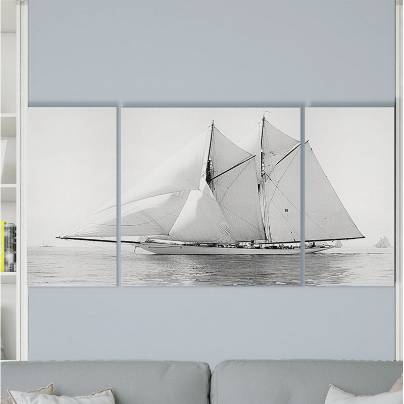 " Sailing Yacht IV ", 40" H x 80" W x 1.5" D