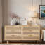 Armoire de rangement en rotin 6 tiroirs
