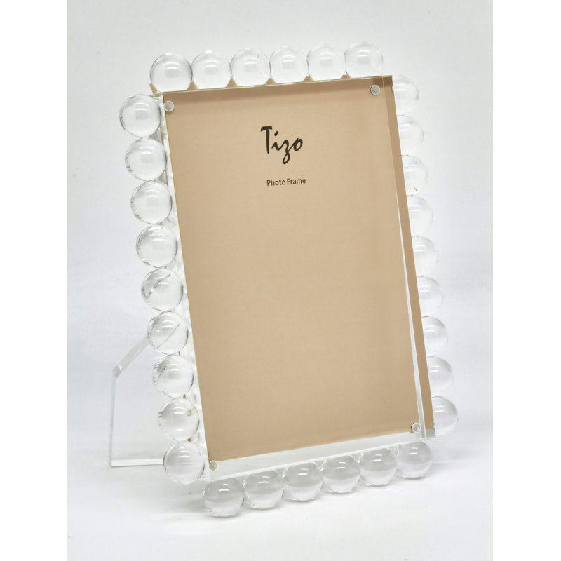 Acrylic Frame with Bubbles, Clear, 4" W x 6" H