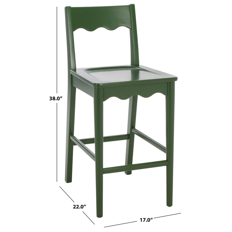 Vicki Rosetty Scallop Counter Stool, Green