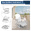 Chaise Adirondack pliante en polyéthylène haute densité Aunika (ensemble de 2)-811712376