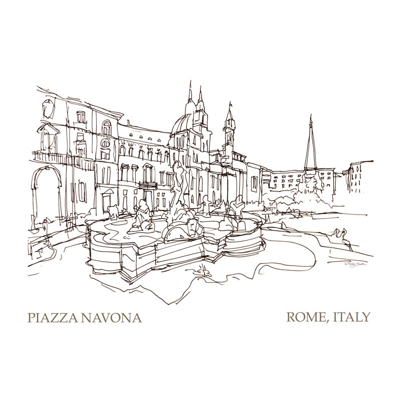 Piazza Navona, H 12 po x l 18 po