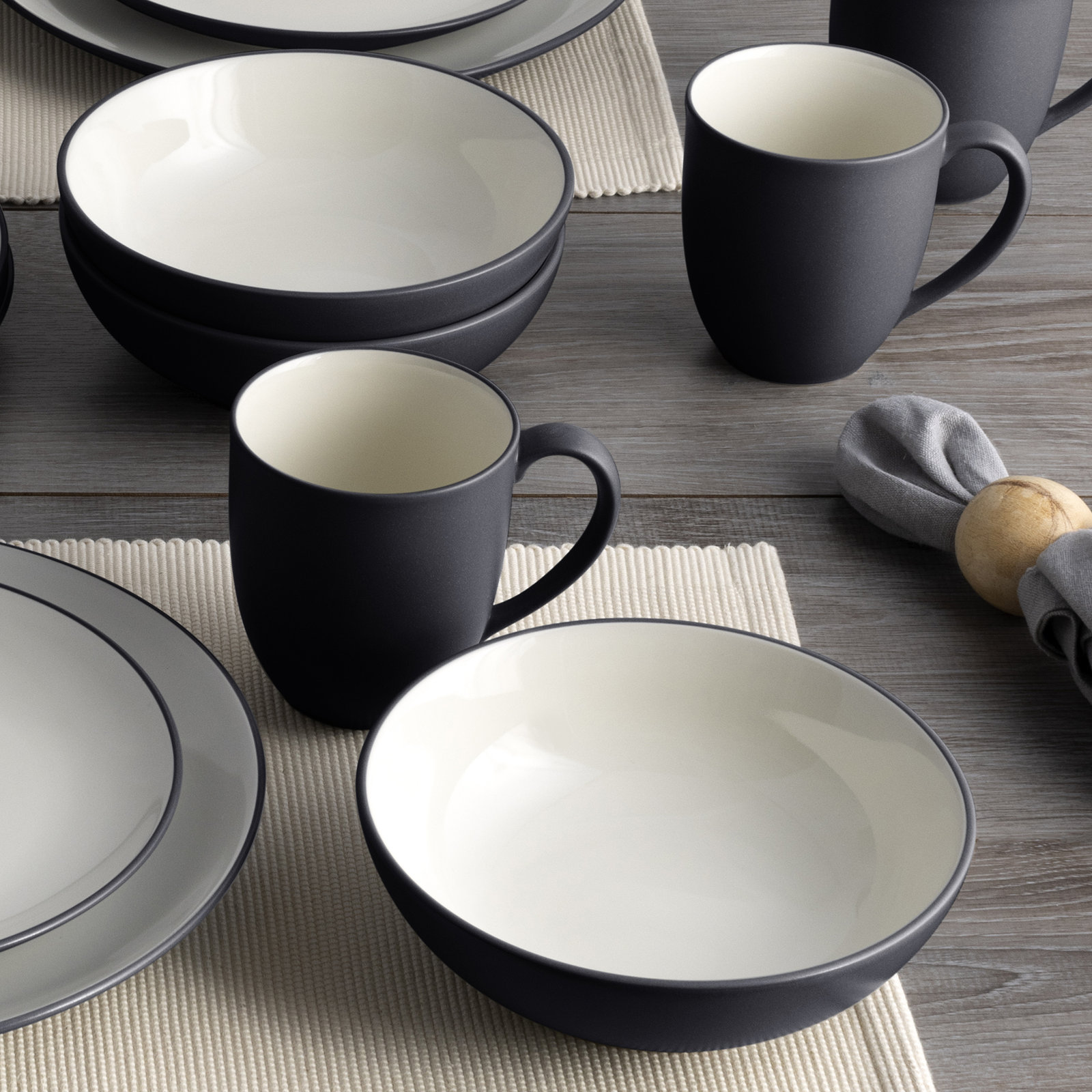 Colorwave Stoneware Cereal Bowl, Graphite