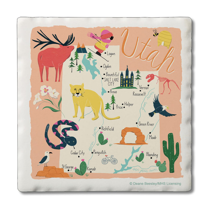 Ensemble de sous-verres 4 pièces Utah Home