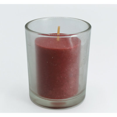 Unscented Wax Votive Candles In Glass Holder, 24 Hours Burn Time