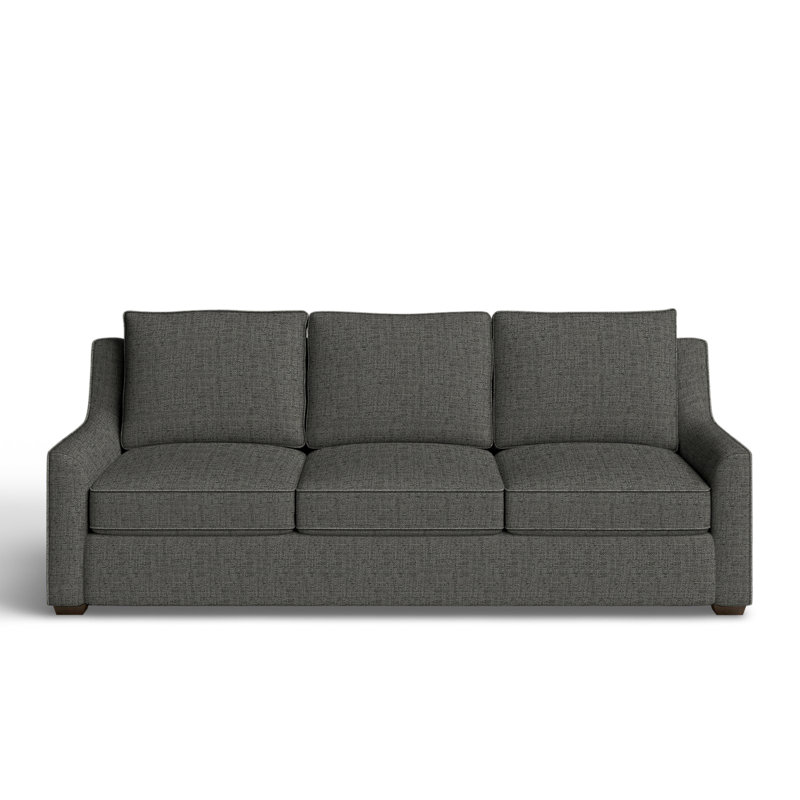 Canapé rembourré 80 po Gemi, Lin texturé gris anthracite Zuma