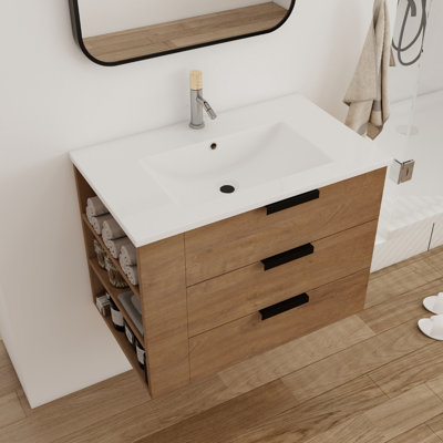 Meuble-lavabo simple avec plateau Madalee 30,34 po