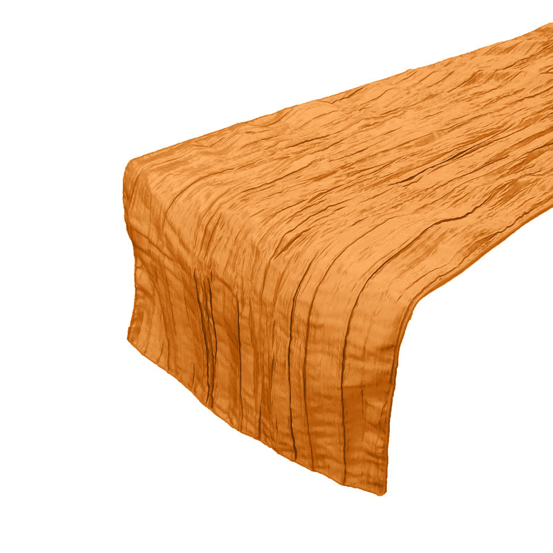 Chemin de table Clermt, 12 po x 90 po, Orangé