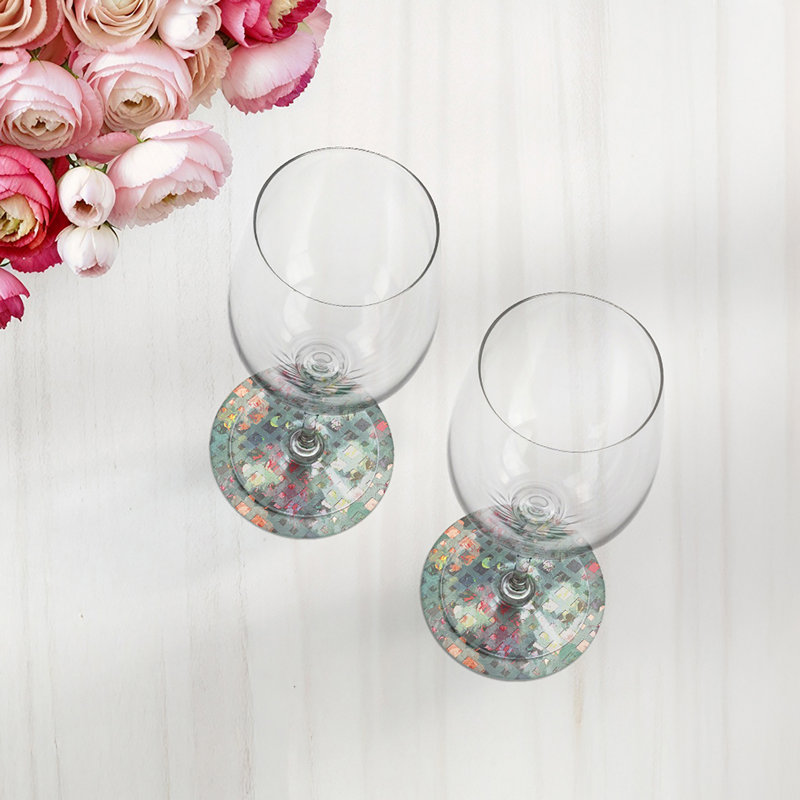 Sous-verres ronds en cuir Defun, Brandun
