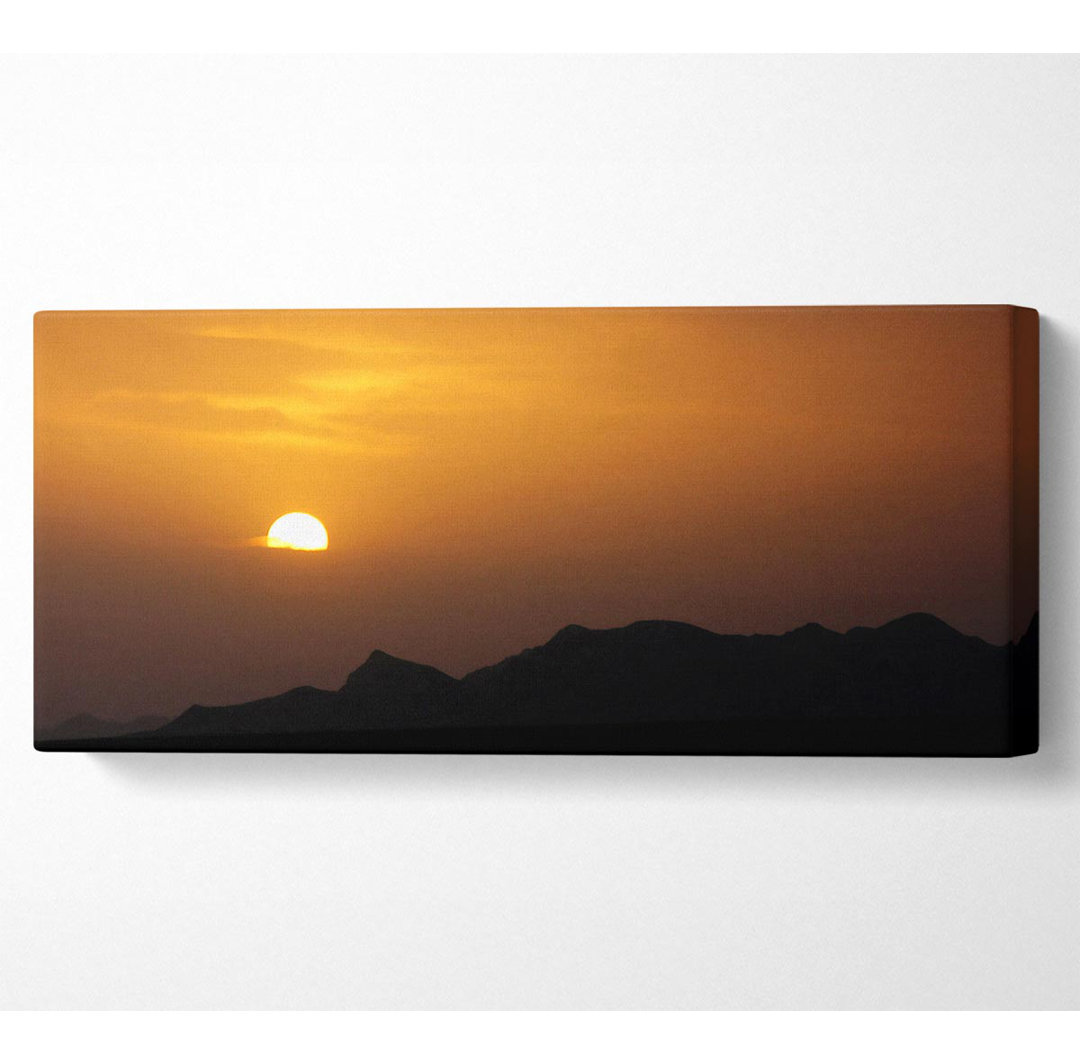 Sonne im Sepia-Himmel - Panorama-Kunstdrucke auf Leinwand - Wrapped Canvas